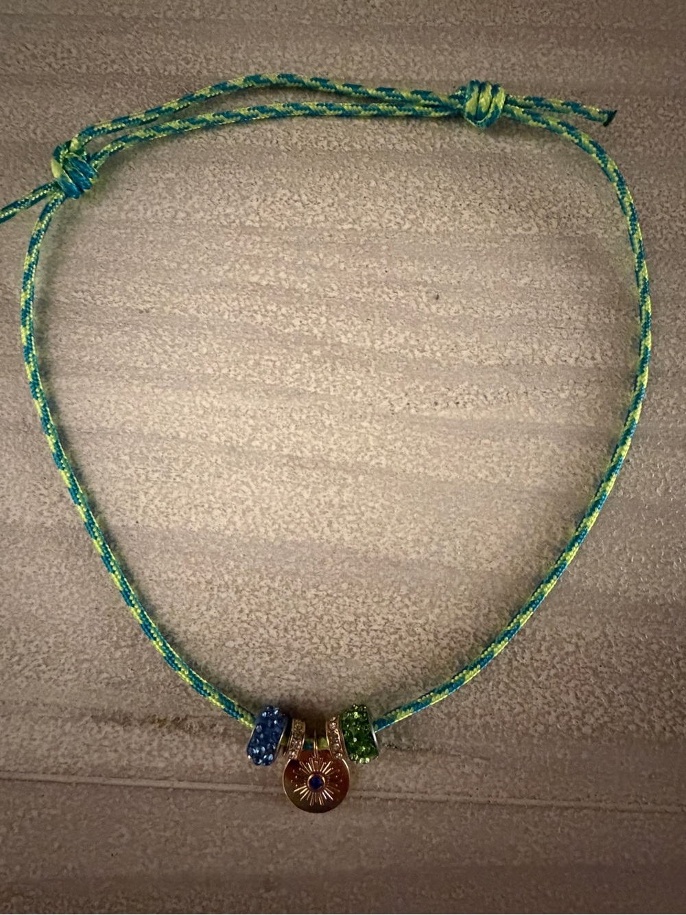 Paracord charm necklace